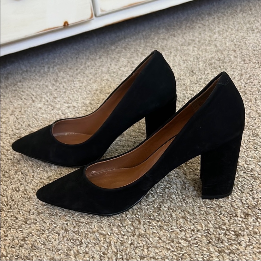 Steve Madden Black Suede Heels